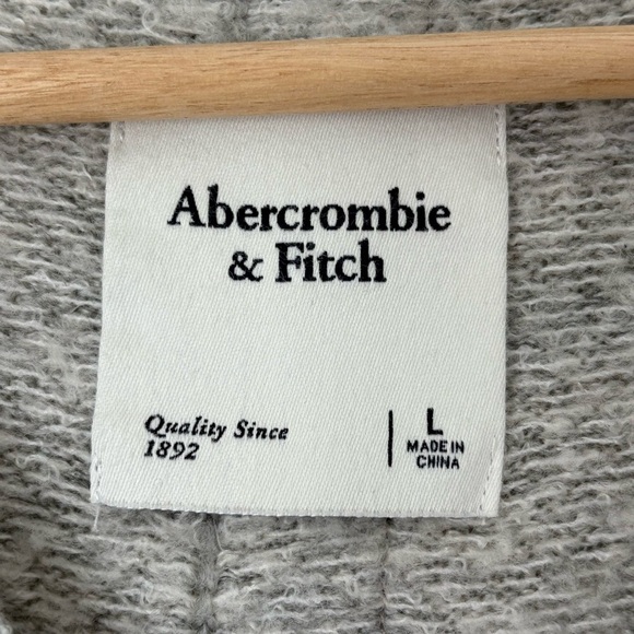 Grey Abercrombie & Fitch Knit Sweater with Button Cuffs - Picture 4 of 5